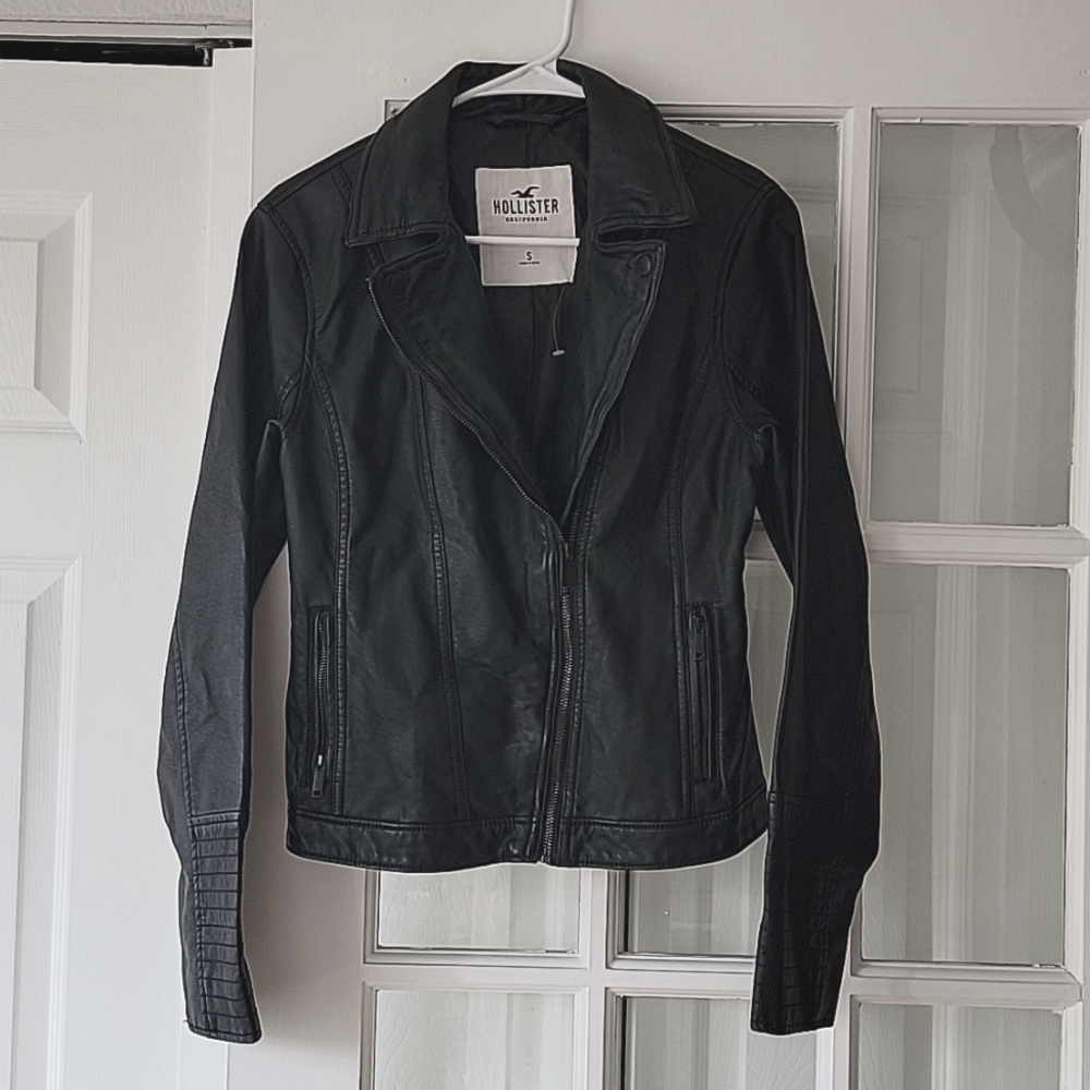 Hollister leather jacket